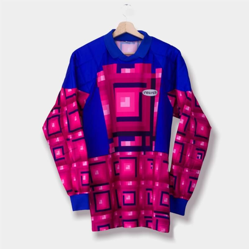 Maillot REUSCH goal vintage football shirt n°1 rouge trikot
